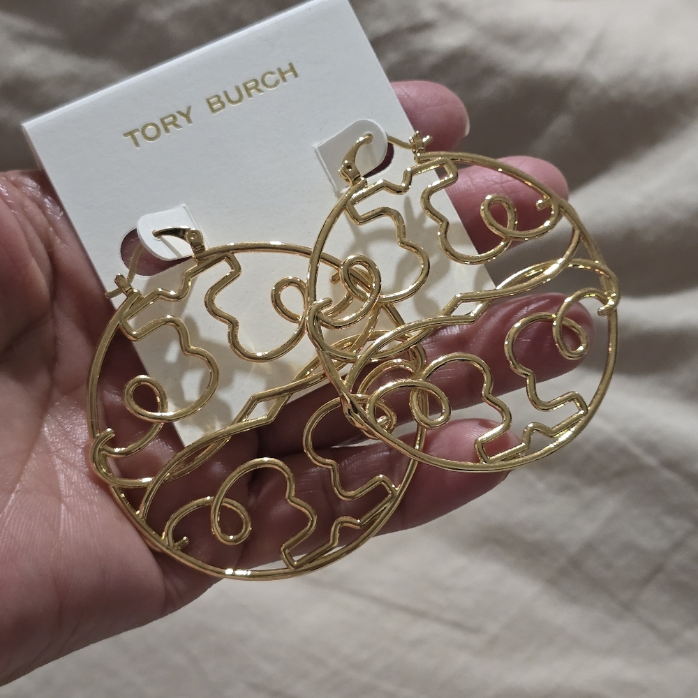 Tory Burch Gold Hoop Earrings